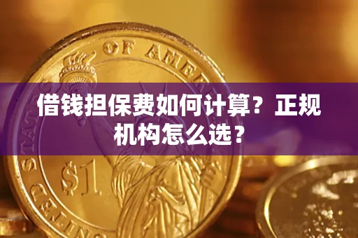 武汉借钱担保费如何计算？正规机构怎么选？