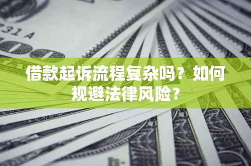 武汉借款起诉流程复杂吗？如何规避法律风险？