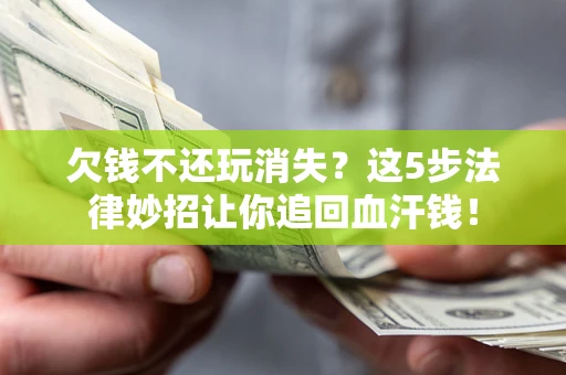 武汉欠钱不还玩消失？这5步法律妙招让你追回血汗钱！