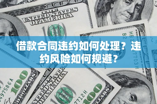 武汉借款合同违约如何处理？违约风险如何规避？